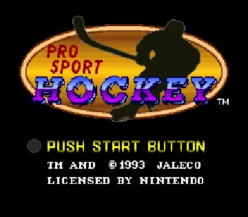 Pro Sport Hockey (USA) screen shot title